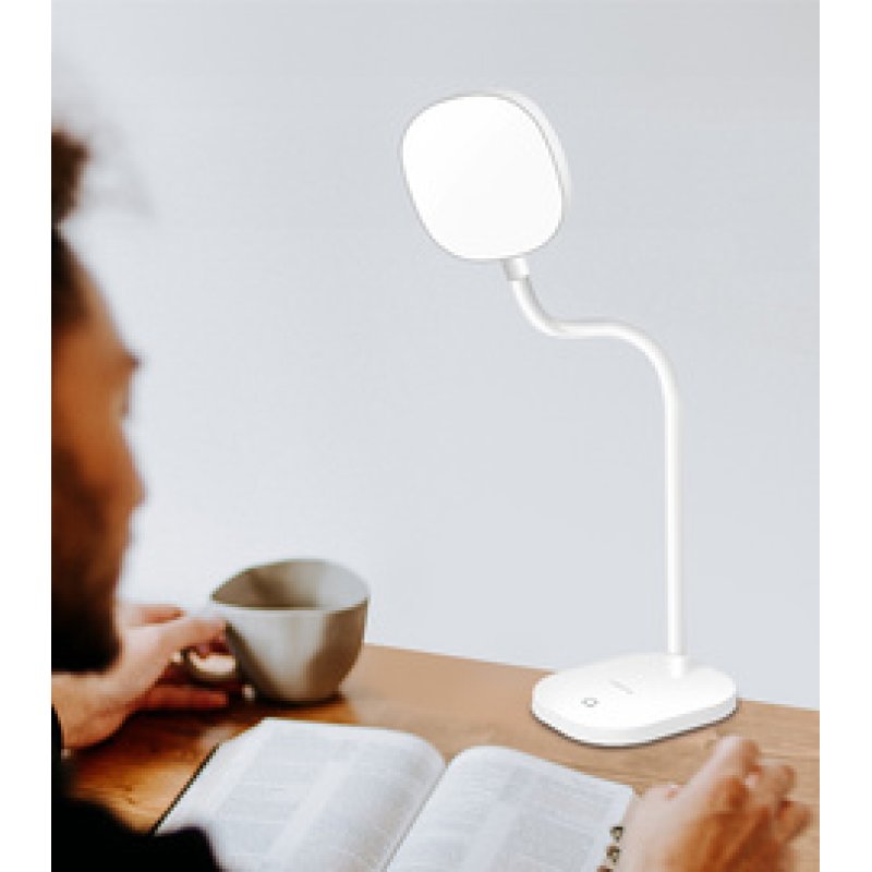 LogiLink Lampe de bureau à LED, à poser, blanc