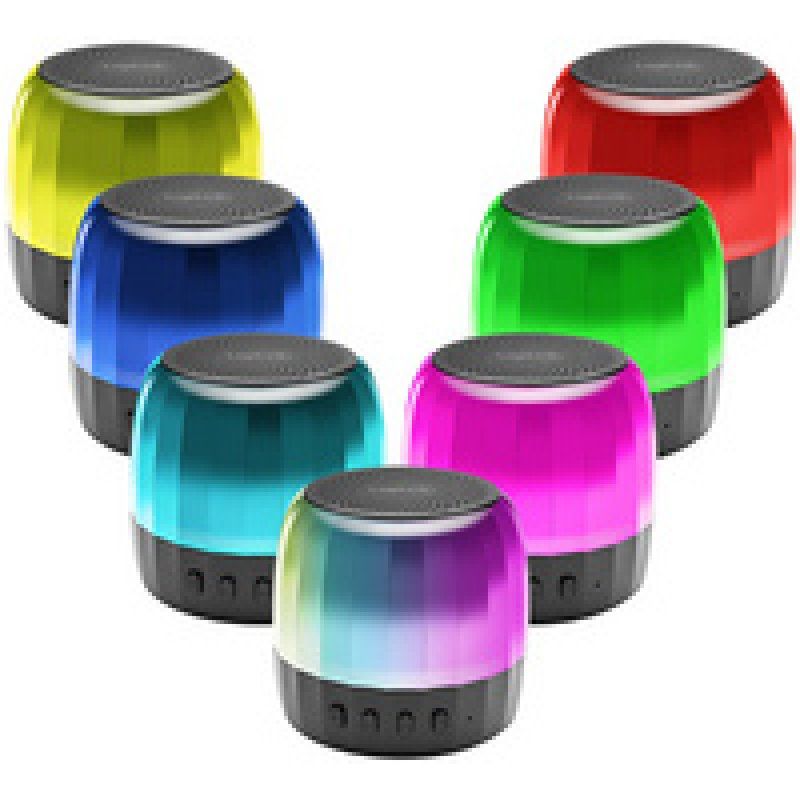 LogiLink Enceinte Bluetooth avec lumières festives, noir