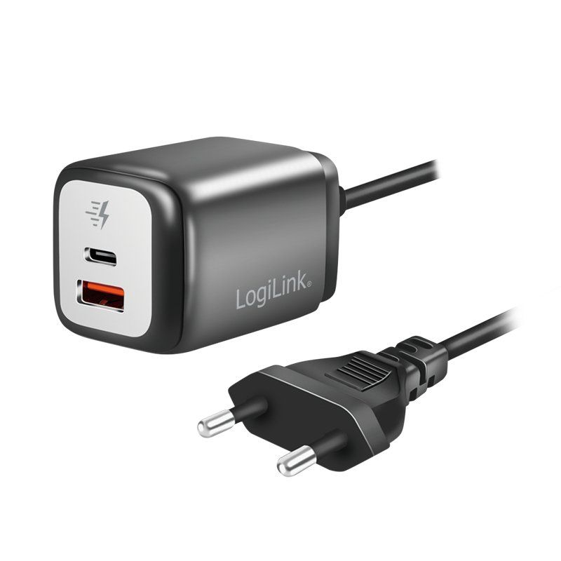LogiLink PA0314 chargeur d'appareils mobiles Universel Noir, Argent Secteur Charge rapide Intérieure