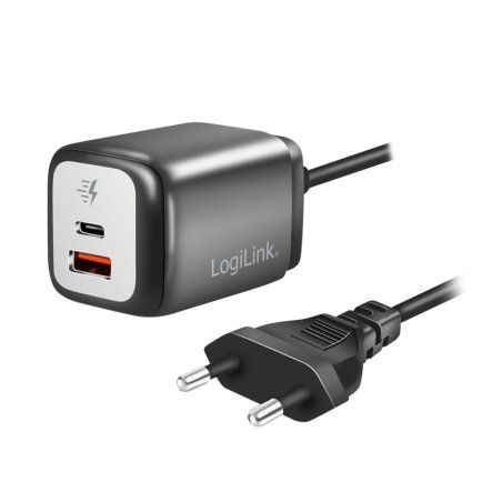 LogiLink PA0314 chargeur d'appareils mobiles Universel Noir, Argent Secteur Charge rapide Intérieure