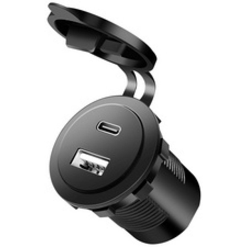 LogiLink Chargeur adaptateur allume-cigare, USB-A & USB-C