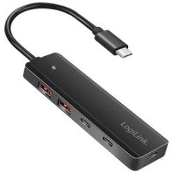 LogiLink USB 3.2 Gen2 Hub, 4-port, 2x USB-A & 2x USB-C, black
