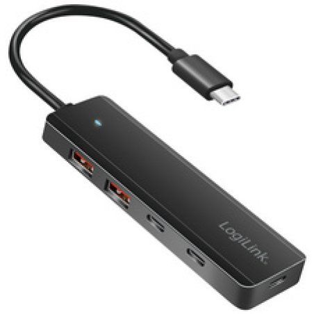 LogiLink USB 3.2 Gen2 Hub, 4-port, 2x USB-A & 2x USB-C, black