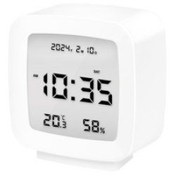 LogiLink Digital alarm clock, TV shape, white