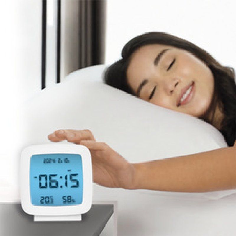 LogiLink Digital alarm clock, TV shape, white