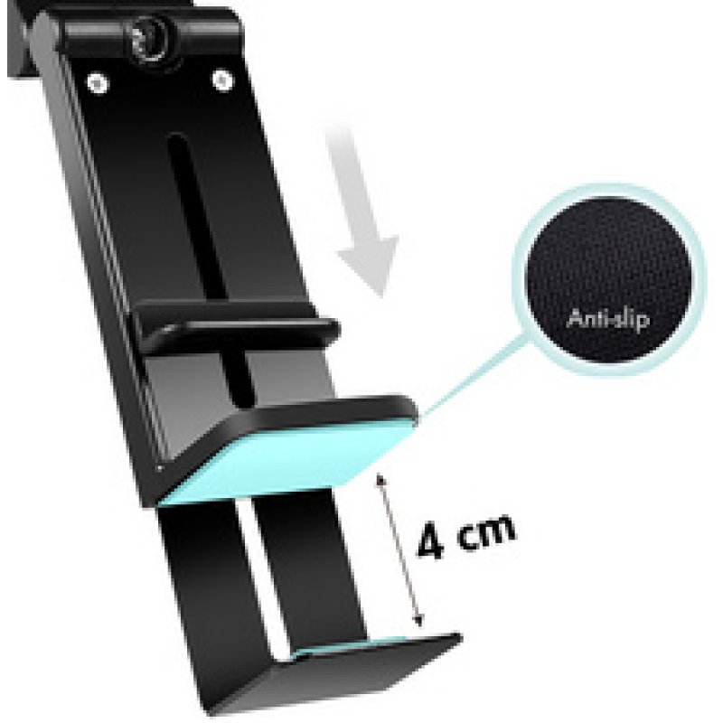LogiLink Support pour smartphone, à pince, pliable, noir