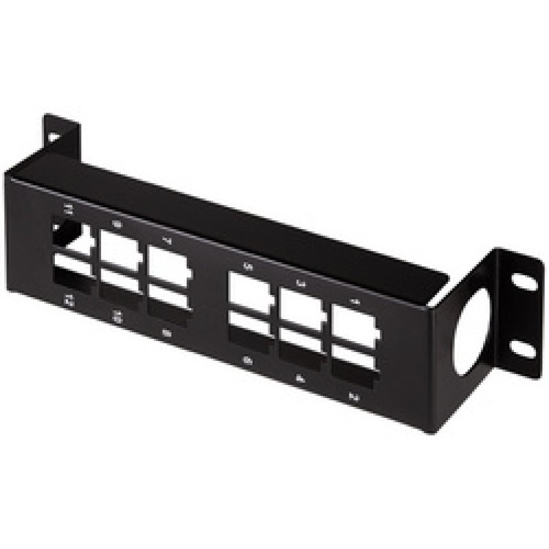 LogiLink Panneau de brassage Keystone 10", 12 ports, noir