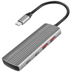 LogiLink USB 3.2 Gen2 Hub, 4 1-port, 2x USB-A, 2x USB-C, PD 100W, aluminum