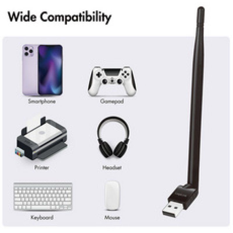 LogiLink USB-A Bluetooth 5.3 adapter, USB 2.0, with antenna