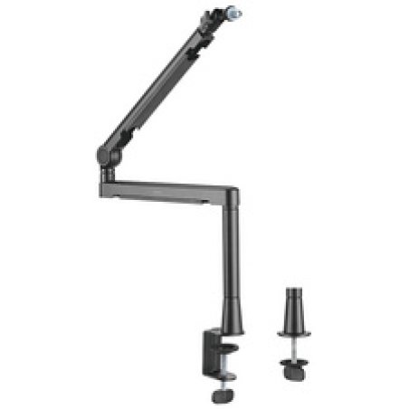 LogiLink Professional Studio Microphone Boom Arm Stand, aluminum, black