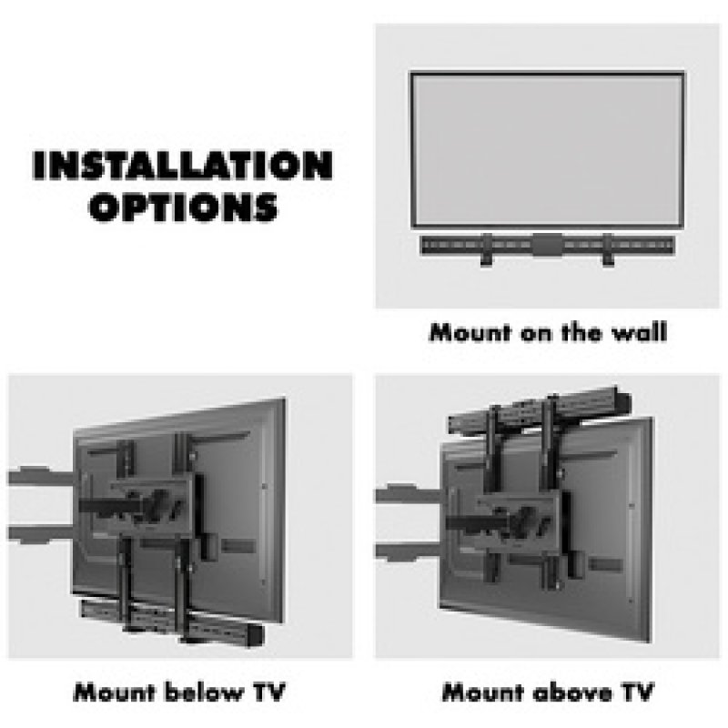 LogiLink Soundbar mount, universally compatible, 86-155mm width, black