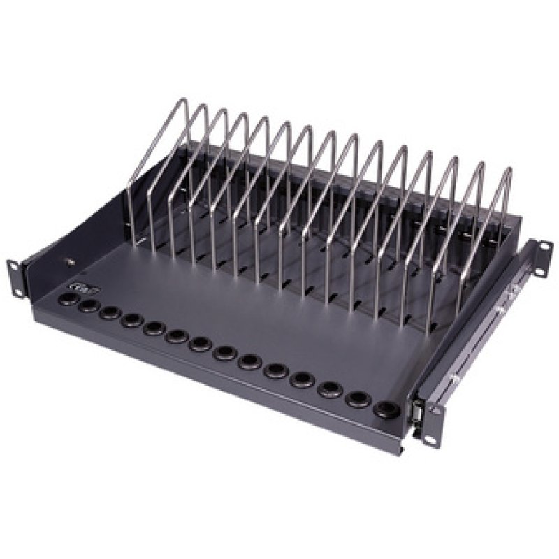 LogiLink 19 Sliding shelf for notebooks, tablets and smartphones, black