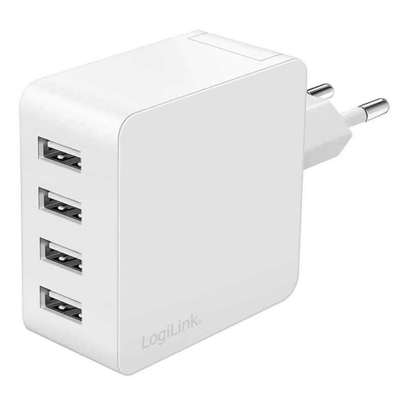 LogiLink PA0336W mobile device charger Universal White AC Fast charging Indoor