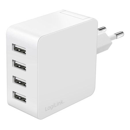 LogiLink PA0336W chargeur d'appareils mobiles Universel Blanc Secteur Charge rapide Intérieure