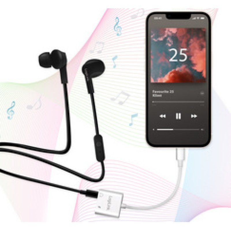 LogiLink USB-C Audio adapter, USB-C/M to 2x USB-C/F, 60W PD, white