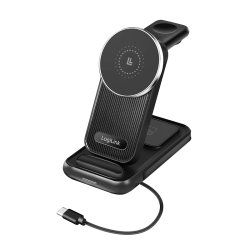 LogiLink PA0292 chargeur d'appareils mobiles Casque, Smartphone, Smartwatch Noir CC Recharge sans fil Charge rapide