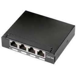 LogiLink Cat.6A mini distributor, 4 ports, shielded