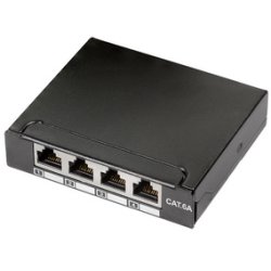LogiLink Mini-répartiteur, cat. 6A, 4 ports, noir