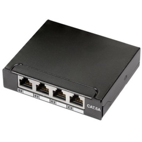 LogiLink Mini-répartiteur, cat. 6A, 4 ports, noir
