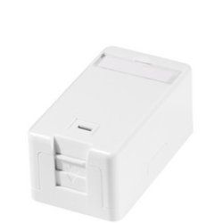 LogiLink Keystone surface box 1-port, with shutter