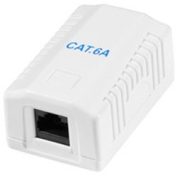 LogiLink Prise RJ45 cat. 6A avec boîtier en saillie, 2x RJ45