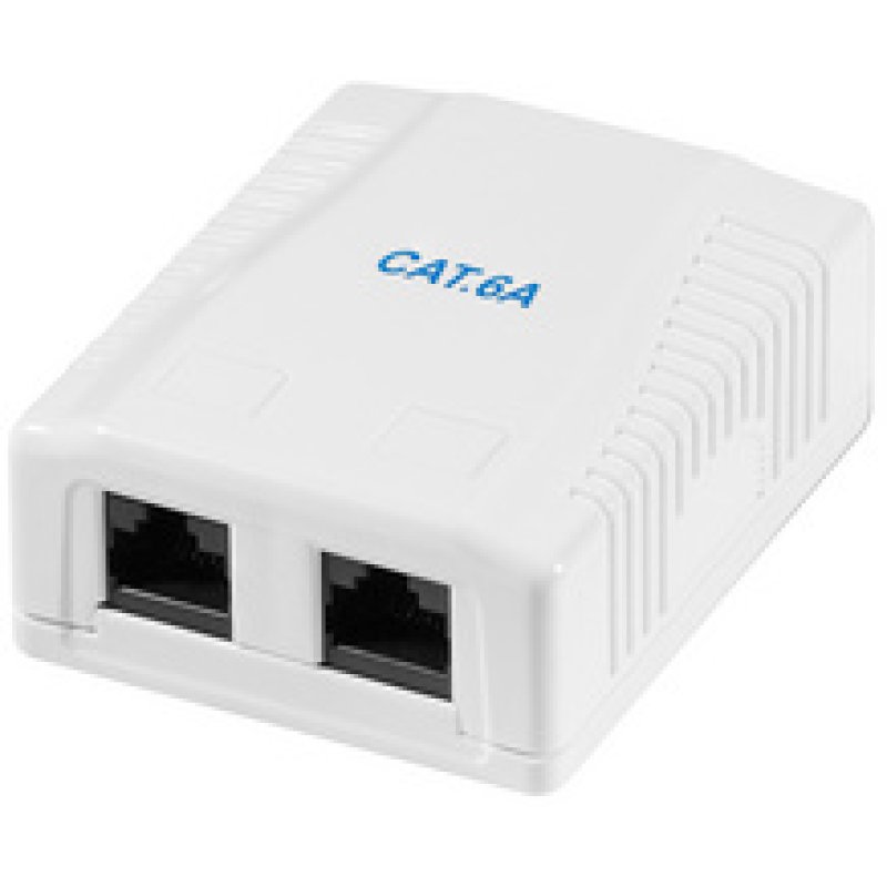 LogiLink Cat.6A Surface Mounted Box 2 x RJ45, unshielded