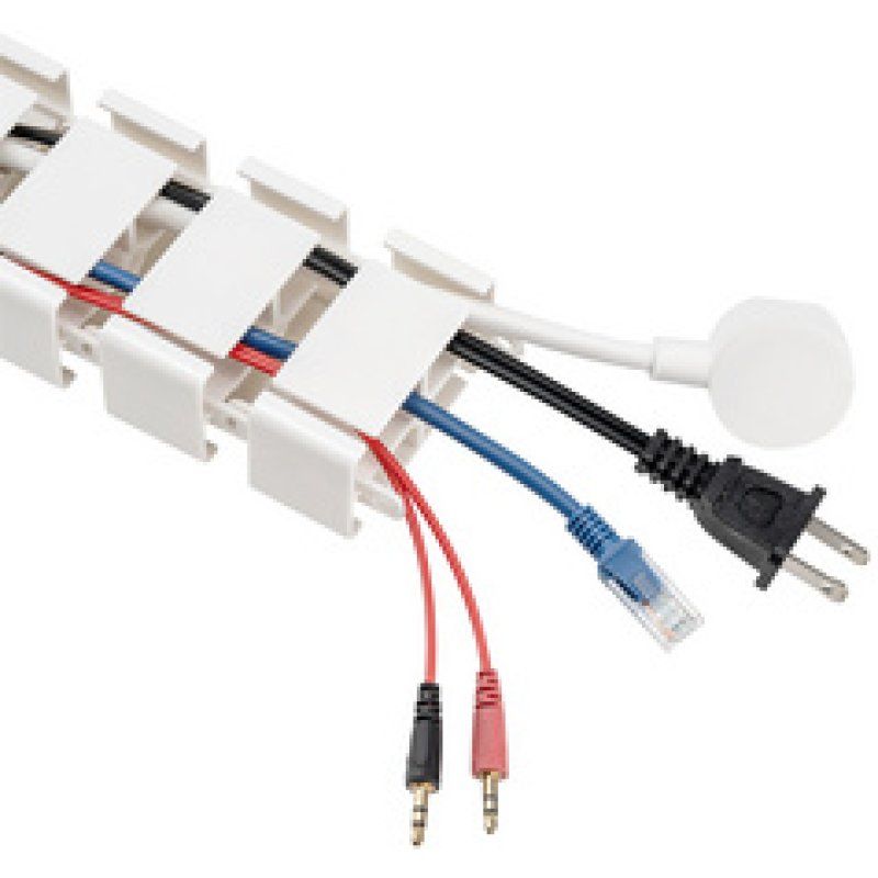 LogiLink Flexible cable channel, Clamp-On version, 1347x129 mm, black