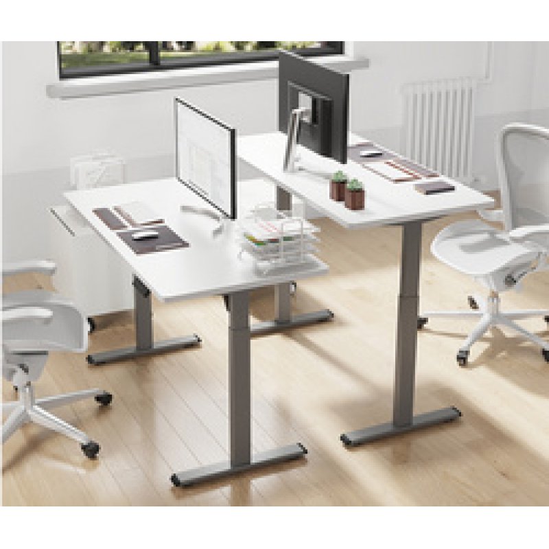 LogiLink Sit-Stand desk frame, single motor, easy-use controller, black