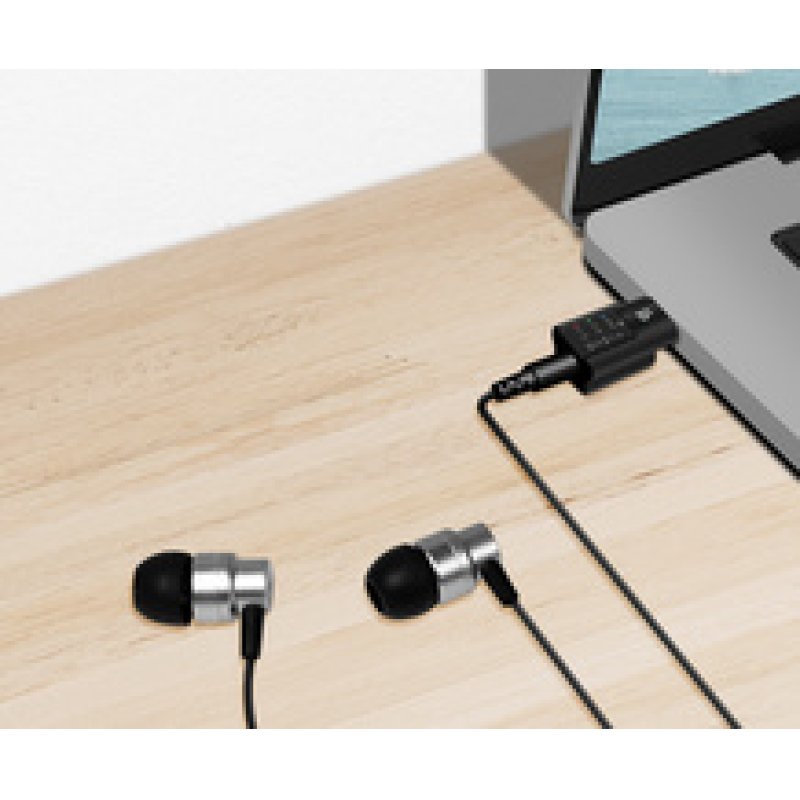 LogiLink USB-C DAC audio adapter, USB-C/M to 3.5 mm/F, black