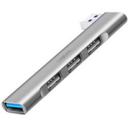LogiLink Hub USB 3.0 Ultraslim, 4 ports, boîtier aluminium