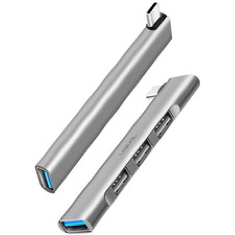 LogiLink Hub USB 3.0 Ultraslim, 4 ports, boîtier aluminium