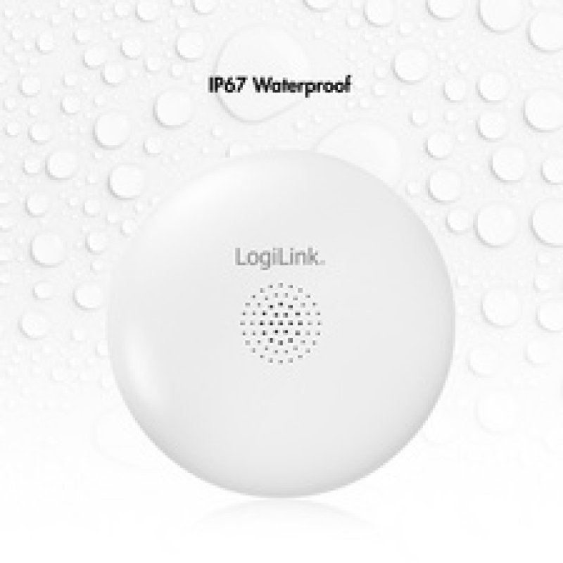 LogiLink Détecteur de fuite d'eau Wi-Fi, blanc