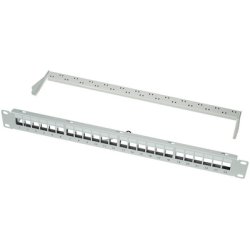 LogiLink Panneau de brassage Keystone 19", 24 ports, blindé