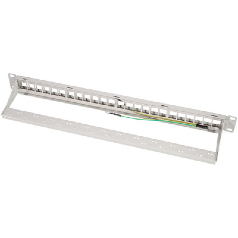 LogiLink Panneau de brassage Keystone 19", 24 ports, blindé