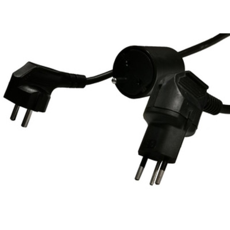 apranet adaptateur de voyage Suisse, plastique, noir