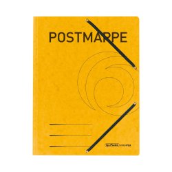 herlitz Postmappe, Karton, DIN A4, gelb
