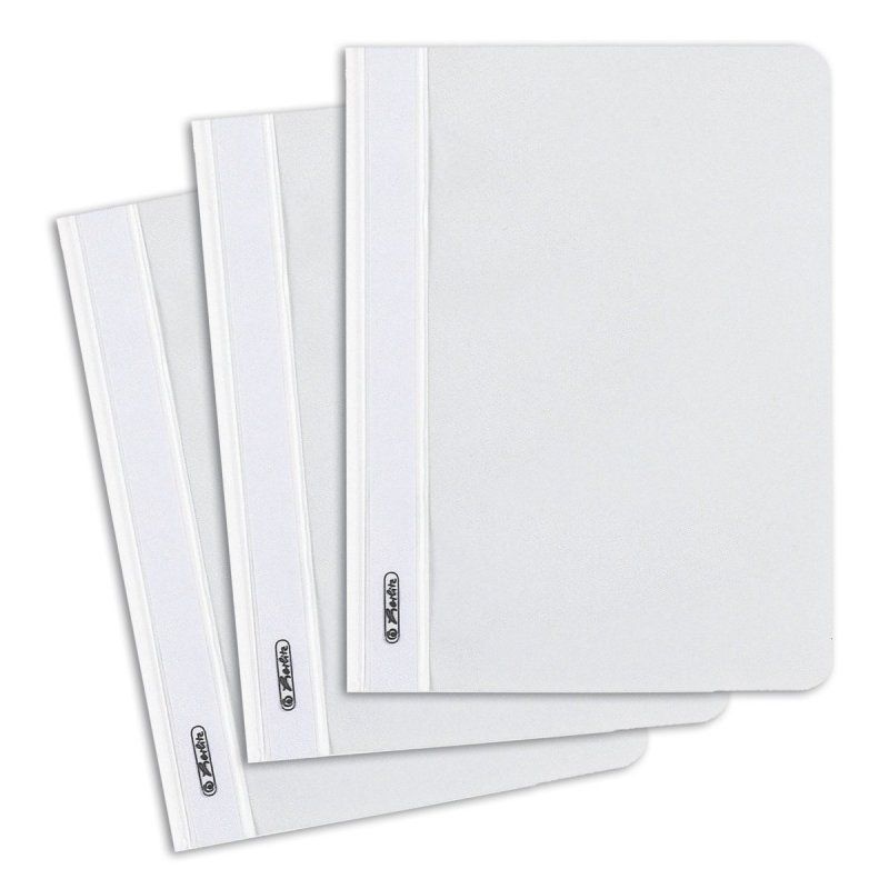 herlitz Chemise à lamelle, A5, en film PP, blanc