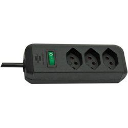 Brennenstuhl 1158622 power extension 2 m 3 AC outlet(s) Black