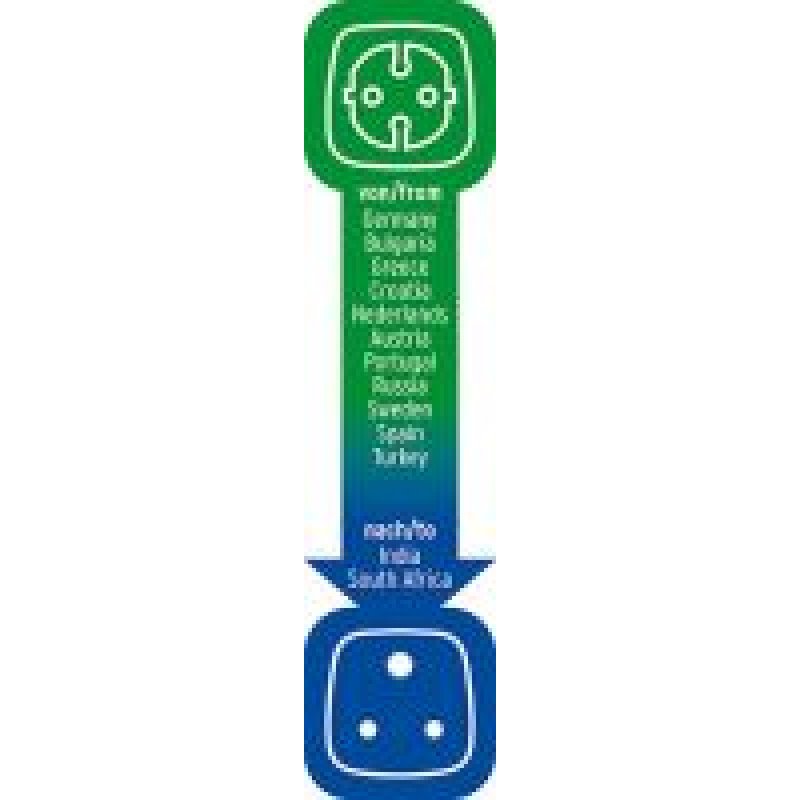 brennenstuhl Adaptateur de voyage avec contact de sécurité,