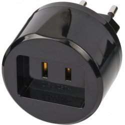 Brennenstuhl 1508500010 power plug adapter Type A Type C (Europlug) Black