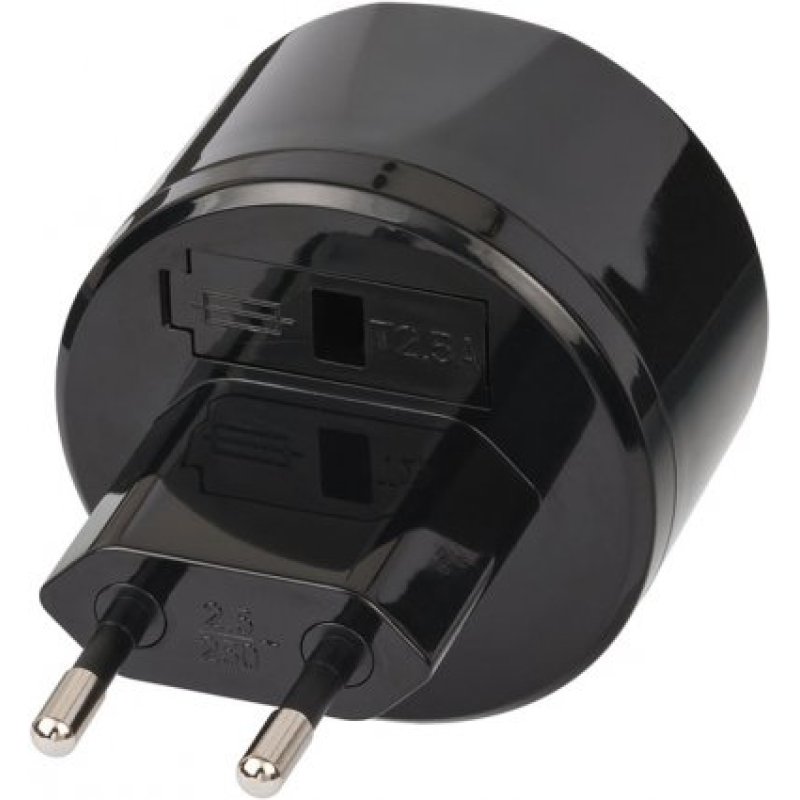 Brennenstuhl 1508500010 adaptateur prise d'alimentation Type A Type C (Europlug) Noir