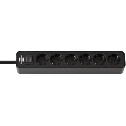 Brennenstuhl 1153260000 power extension 1.5 m 6 AC outlet(s) Indoor Black