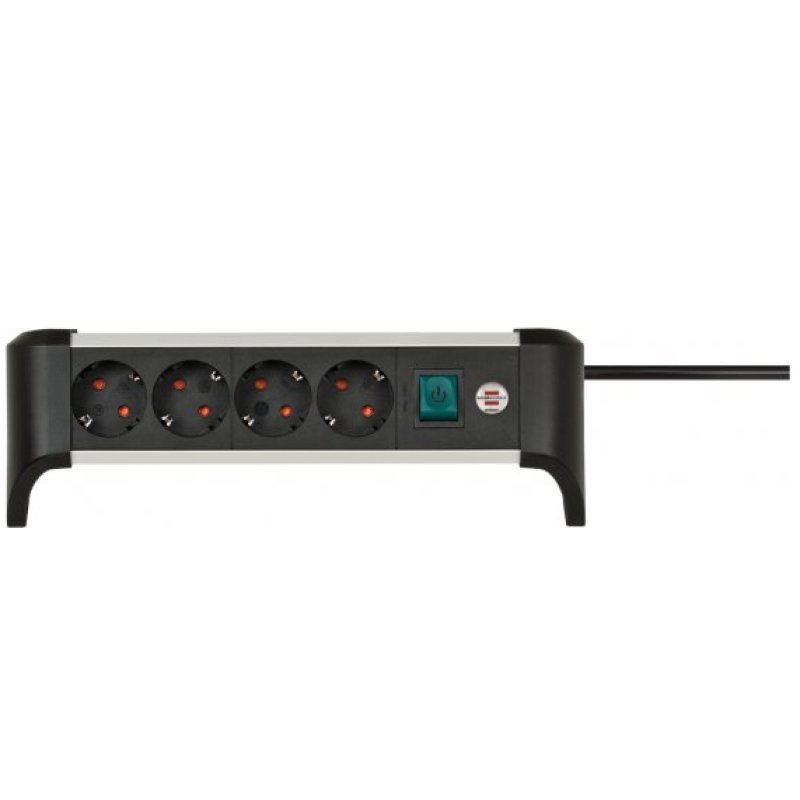 brennenstuhl Tisch-Steckdosenleiste Alu-Office-Line, 4-fach
