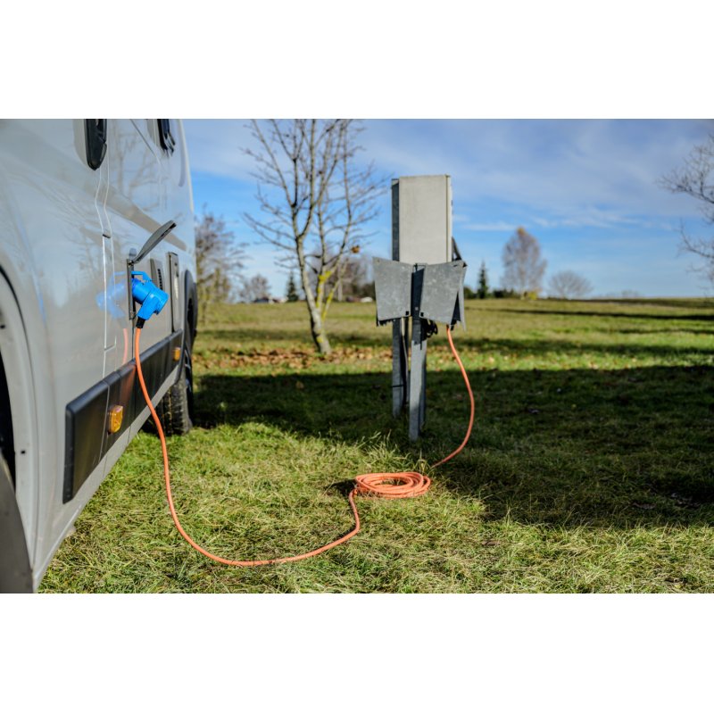 Brennenstuhl 1167650525 multiprise 25 m Extérieure Bleu, Orange