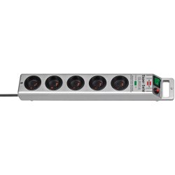 Brennenstuhl 1153344315 surge protector Silver 5 AC outlet(s) 230 V 2.5 m