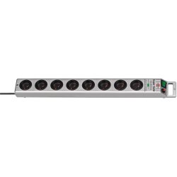 Brennenstuhl 1153344318 surge protector Silver 8 AC outlet(s) 230 V 2.5 m