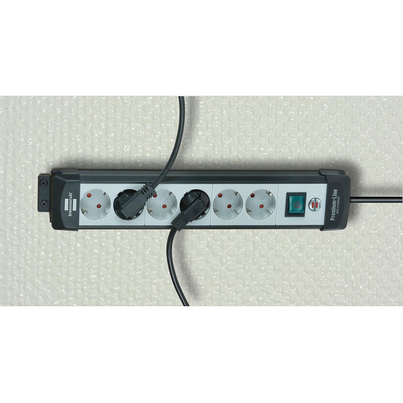 Brennenstuhl 1951580100 power extension 3 m 8 AC outlet(s) Black, Grey