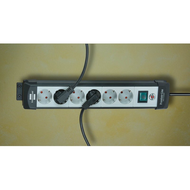 Brennenstuhl 1951580100 power extension 3 m 8 AC outlet(s) Black, Grey