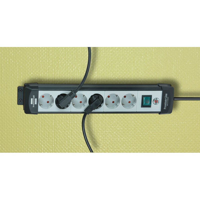 Brennenstuhl 1951580100 power extension 3 m 8 AC outlet(s) Black, Grey