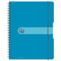 Herlitz 11293610 bloc-notes A4 80 feuilles Bleu, Transparent